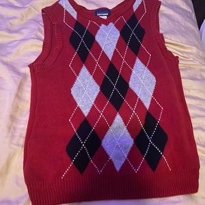 Argyle Red and Blue Sweater Vest